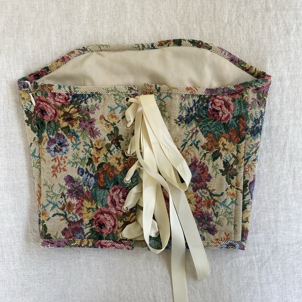 Princess Polly vintage inspired floral corset us 4